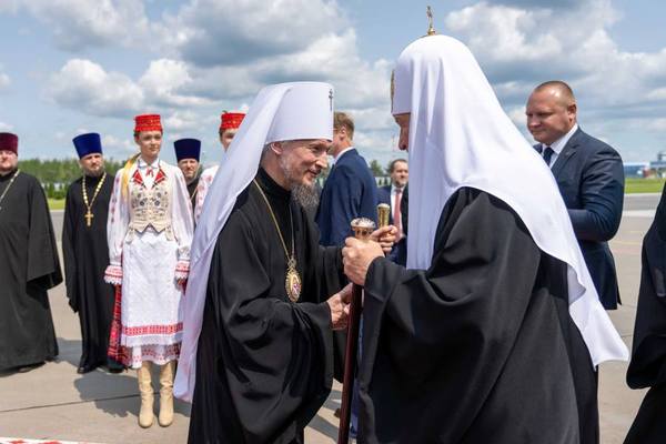 Святейший Патриарх Кирилл прибыл в Минск [+ВИДЕО]