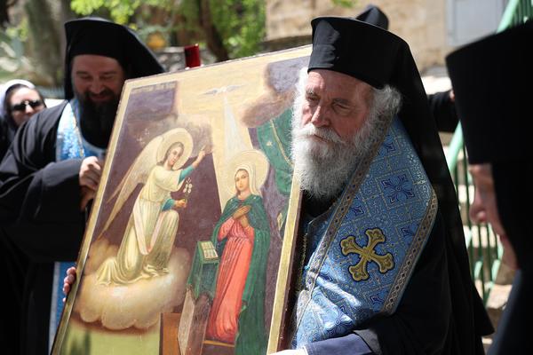 В праздник Рождества Иоанна Крестителя Патриарх Святого града Иерусалима посетил Горненский женский монастырь в Эйн-Кареме